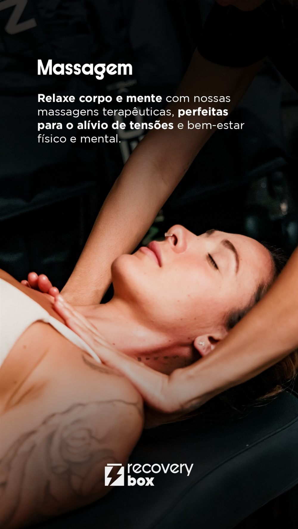 Massagem terapêutica para alívio de tensões e bem-estar